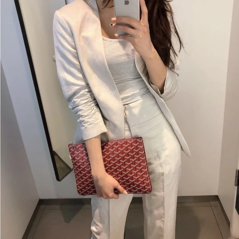 2020 new dog tooth print bag fashion trend clutch bag document bag designer female bag