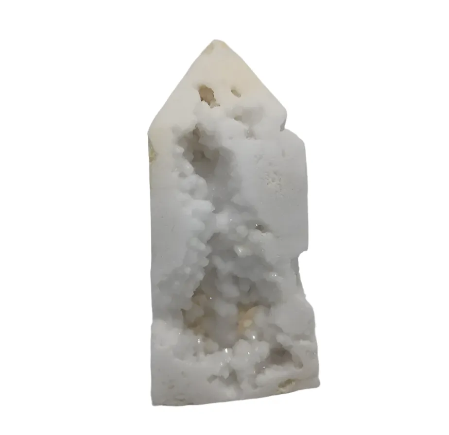 261G Druzy White Agate Crystal Tower