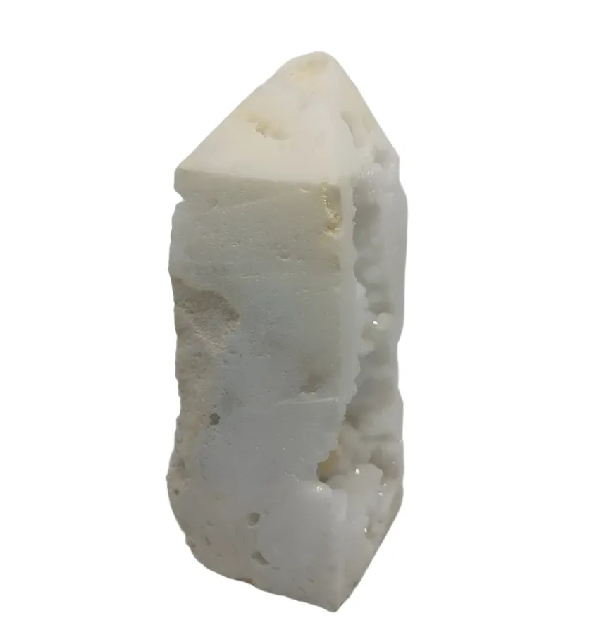 261G Druzy White Agate Crystal Tower