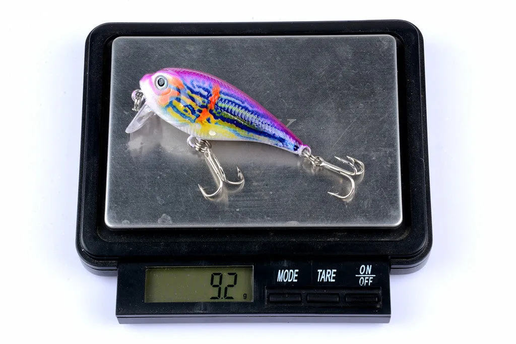 4x 5.5cm Durable Crank Bait Fishing Lures with 3D Eyes