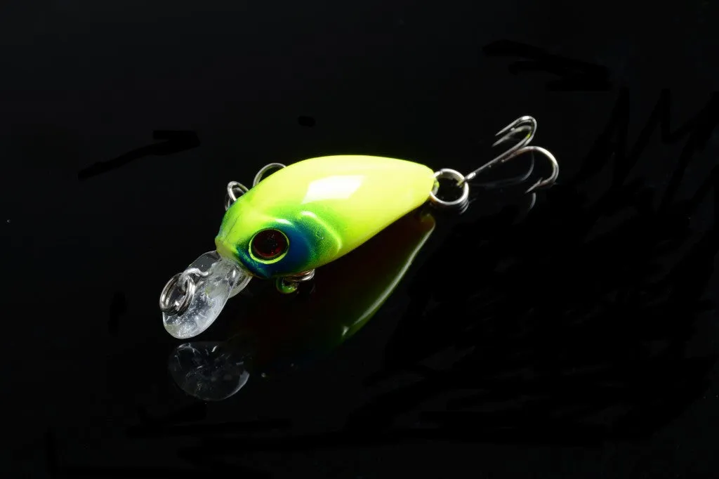 6x 4.5cm Popper Crank Bait Fishing Lures with 3D Eyes