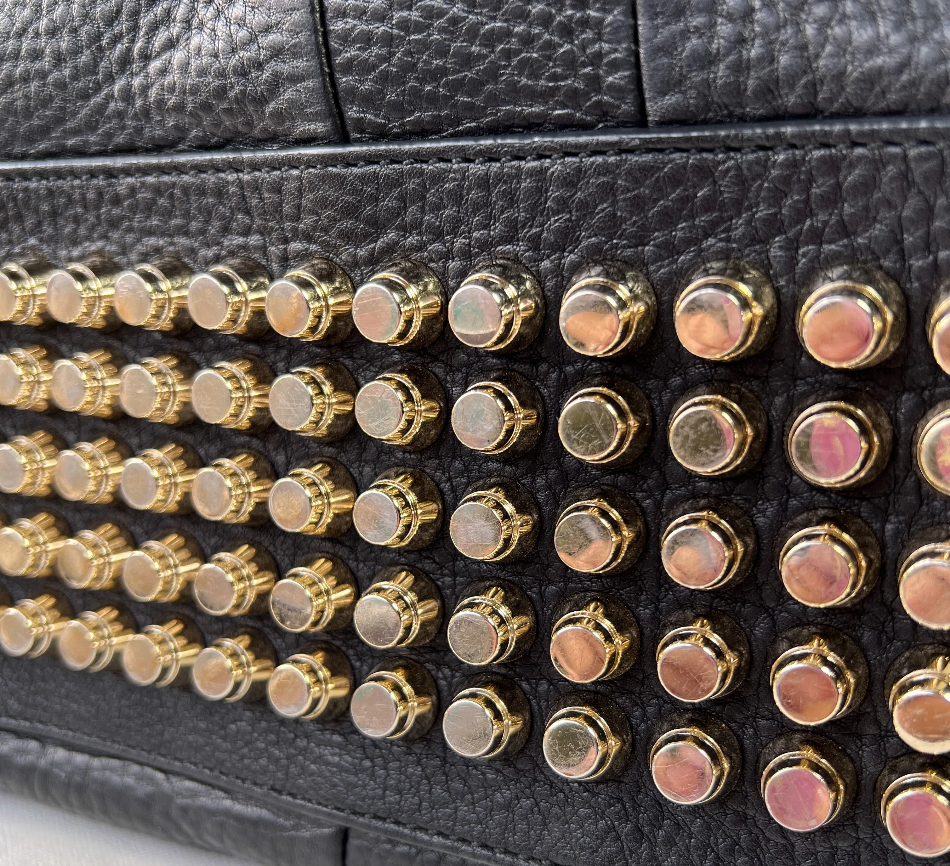 Alexander Wang black studded rocco bag