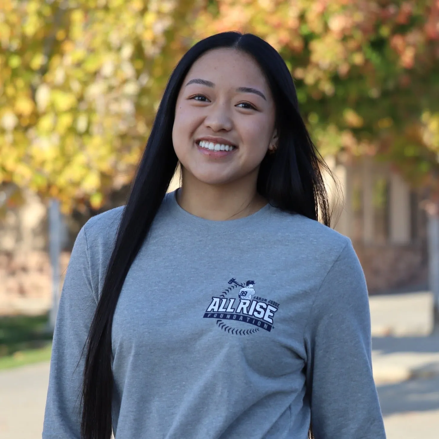 ALL RISE Adult Long Sleeve Tee - Gray