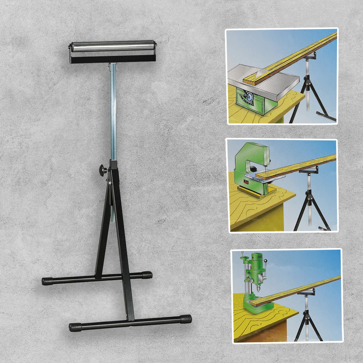 Axminster Adjustable Fold Flat Roller Trestle Stand