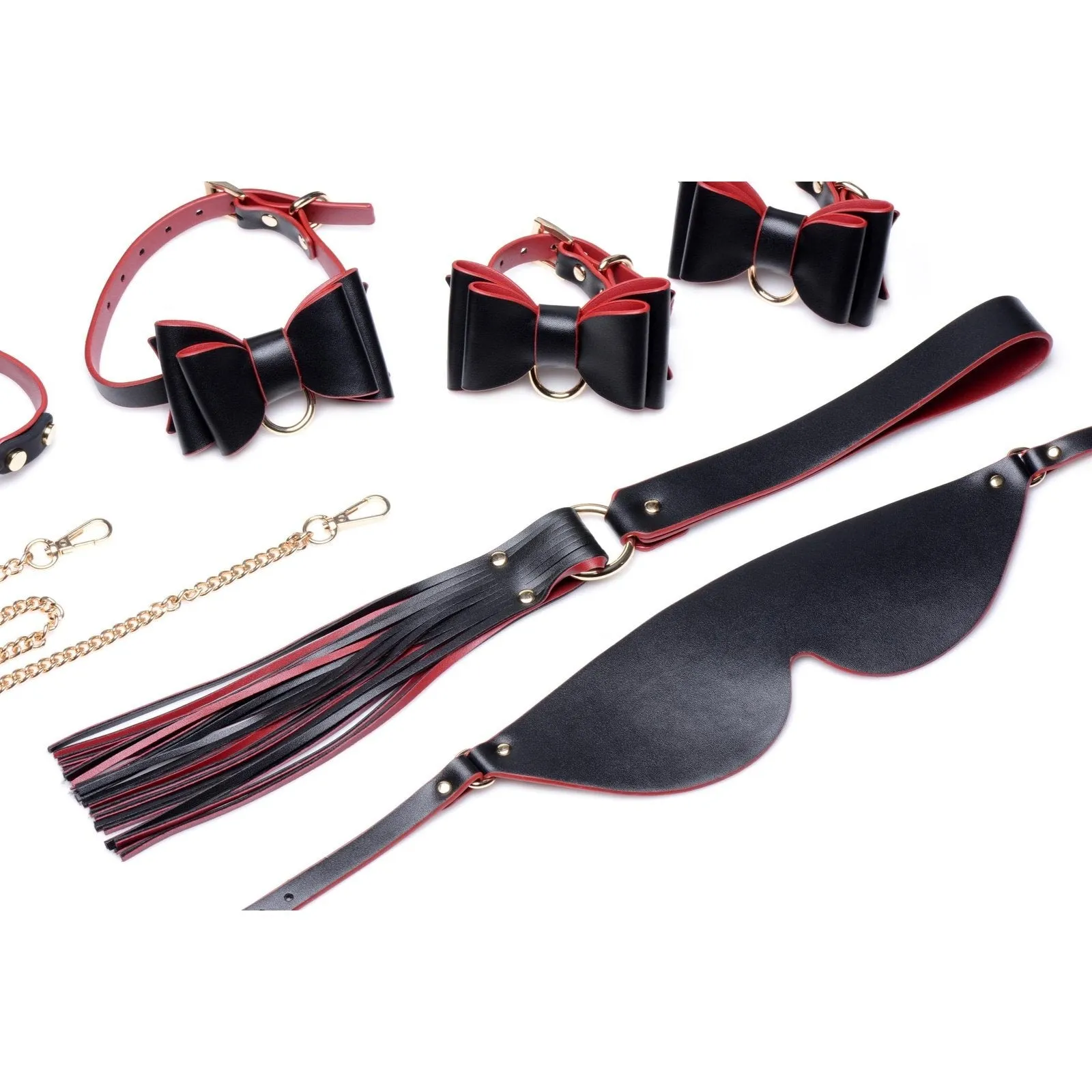 Black And Red Bow Bondage Set With Carry Case