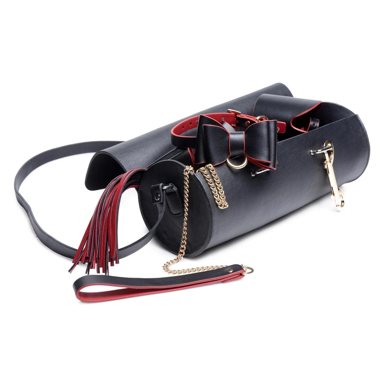 Black And Red Bow Bondage Set With Carry Case