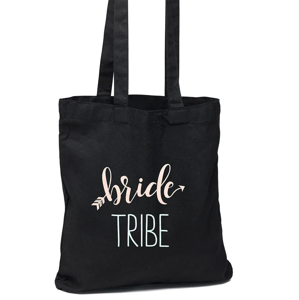 Bride Tribe Black Wedding Welcome Tote Bag