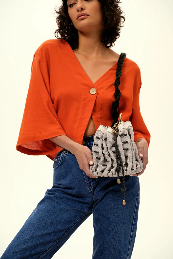 Bucket Bag Canva Small Black