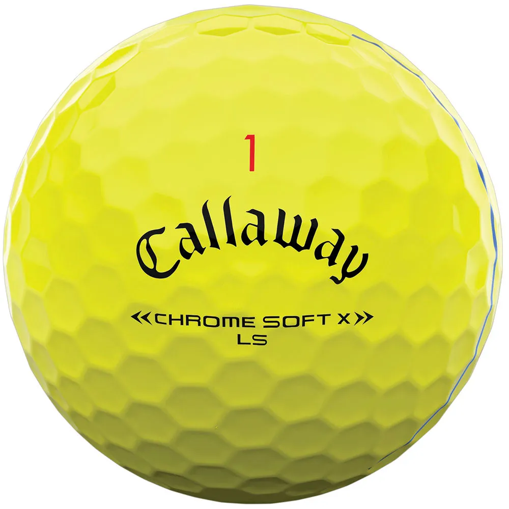 Callaway Chrome Soft X LS Triple Track Golf Balls - Yellow - 4 for 3 (48 Pack)