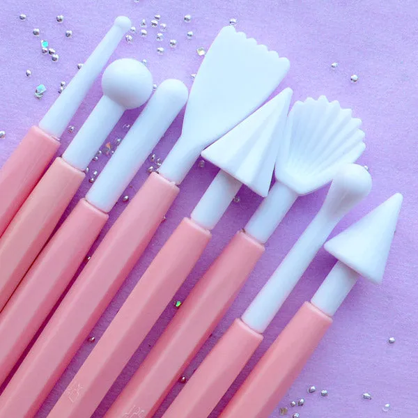 Clay Modeling and Sculpting Tool Set | Fondant Cake Decoration Tools (Set of 8pcs with Double End)