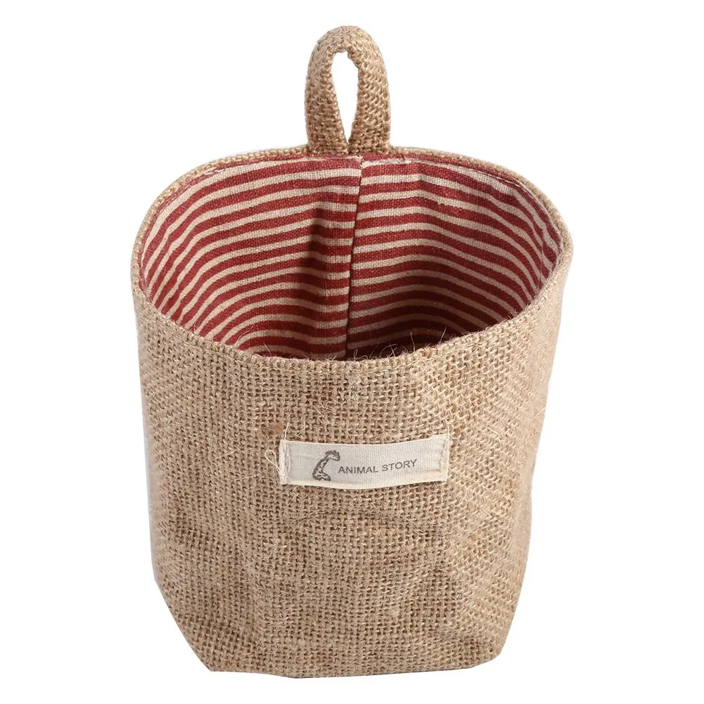 Cotton Linen Hanging Bag Home Gadget Storage Organizer