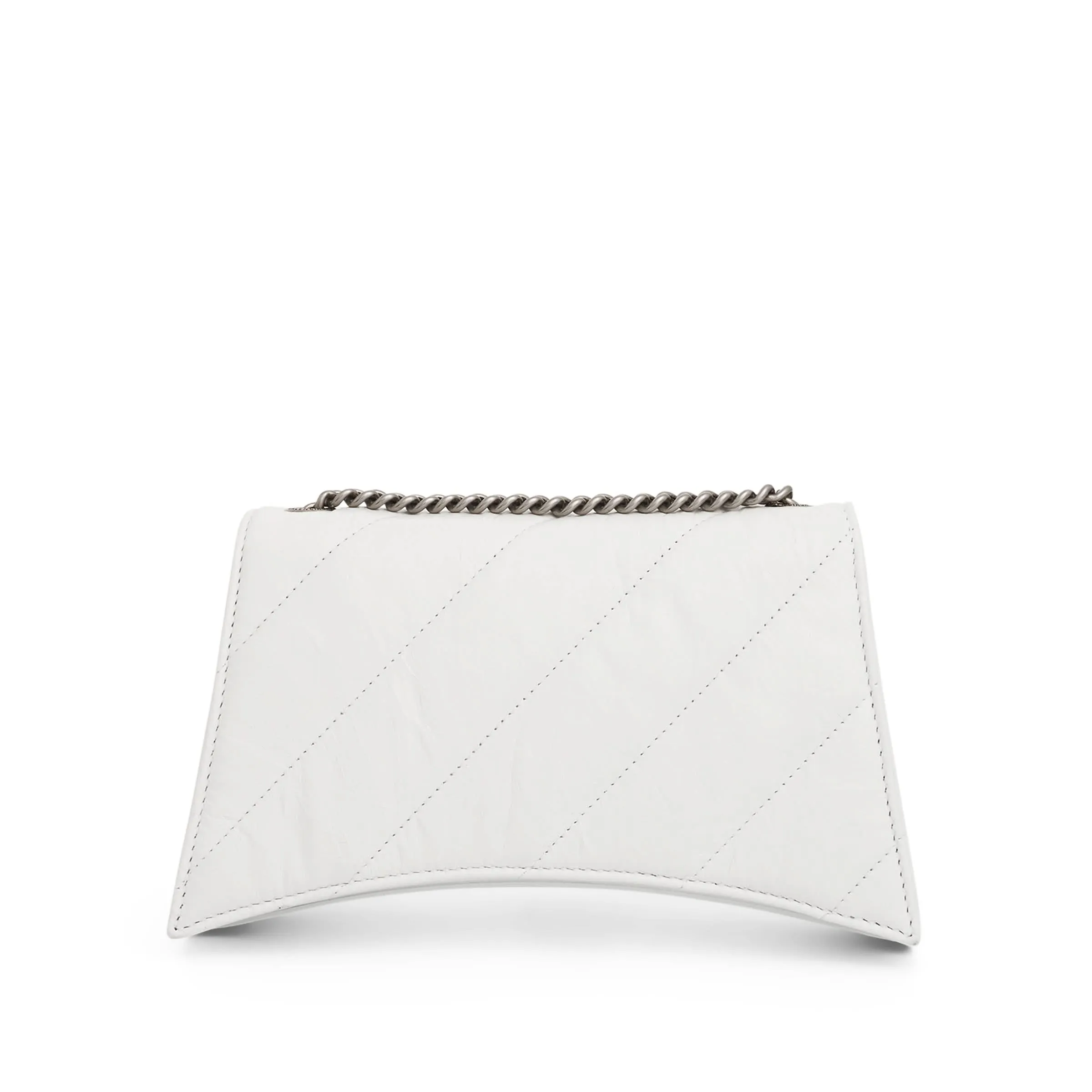 Crush XS Chain Quilted Bag in Optic White
