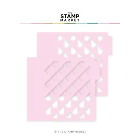 DIAMOND HEARTS DELIGHT STENCIL