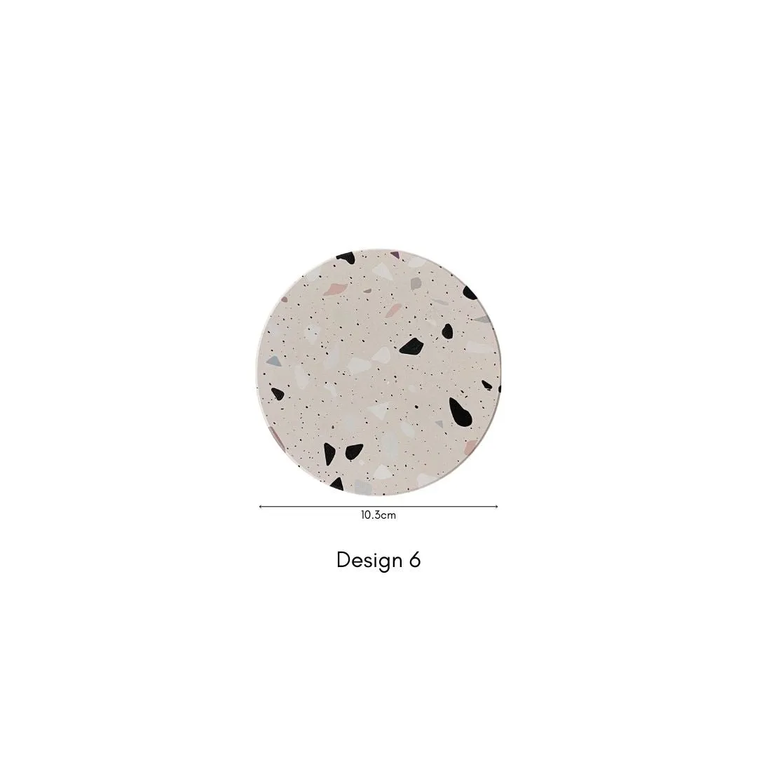 Diatomite Terrazzo & Marble Design Cup Coaster