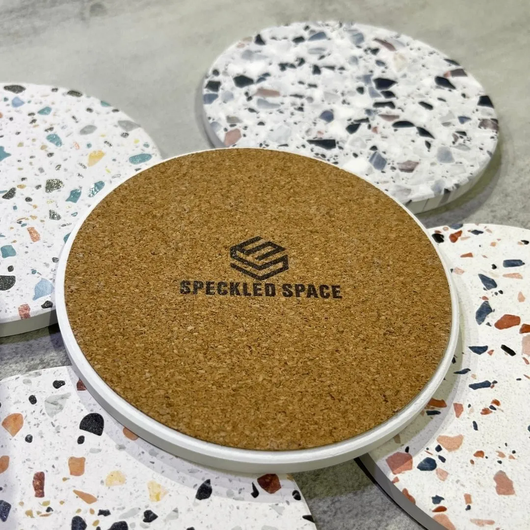 Diatomite Terrazzo & Marble Design Cup Coaster