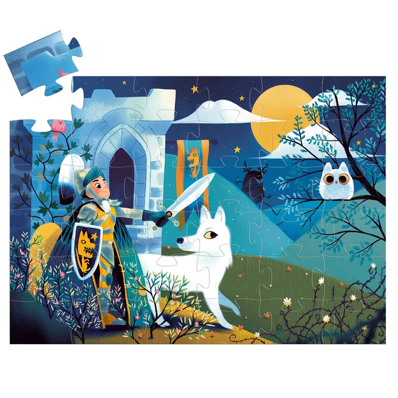 Djeco Full Moon Knight 36pc Silhouette Puzzle