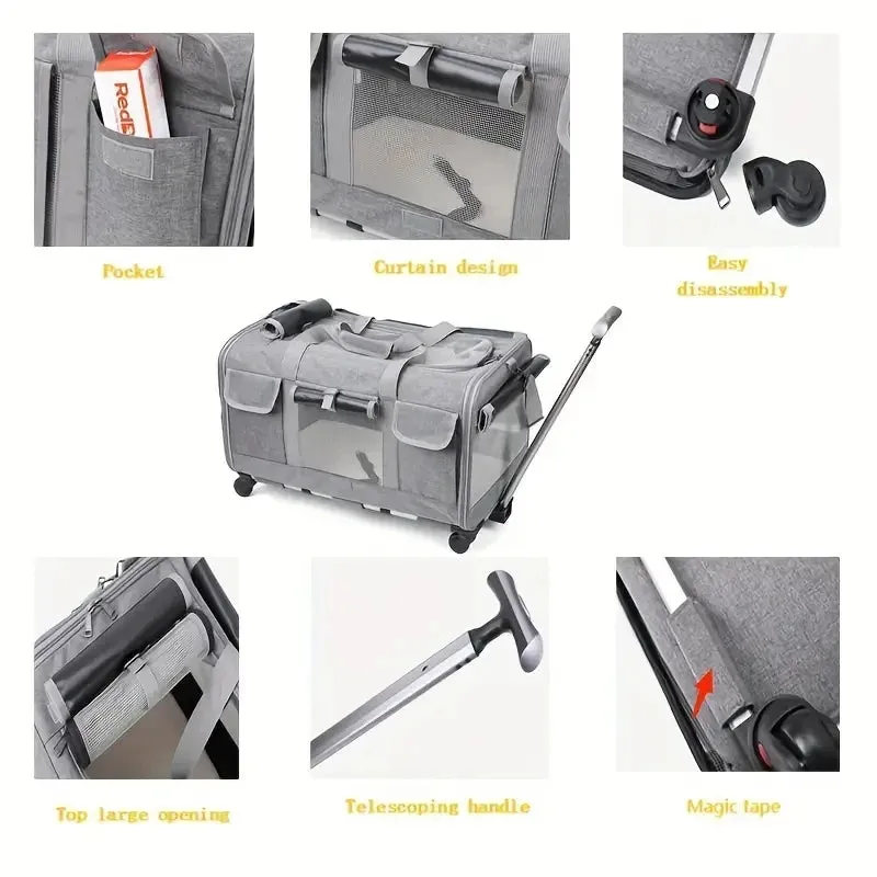 Extra Large Portable Pet Trolley Case
