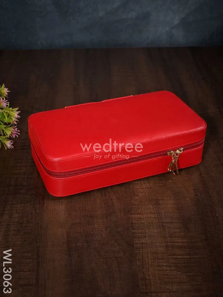 Faux Leather Jewel Box with Mirror - (8.7x5) - WL3063