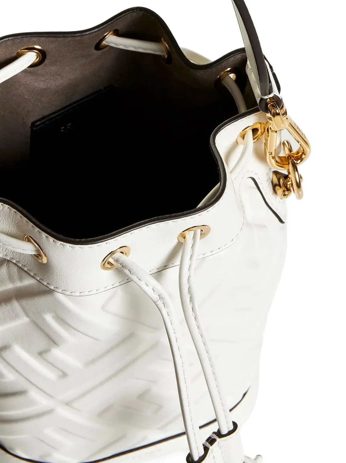 FENDI Embroidered Mini Bucket Handbag