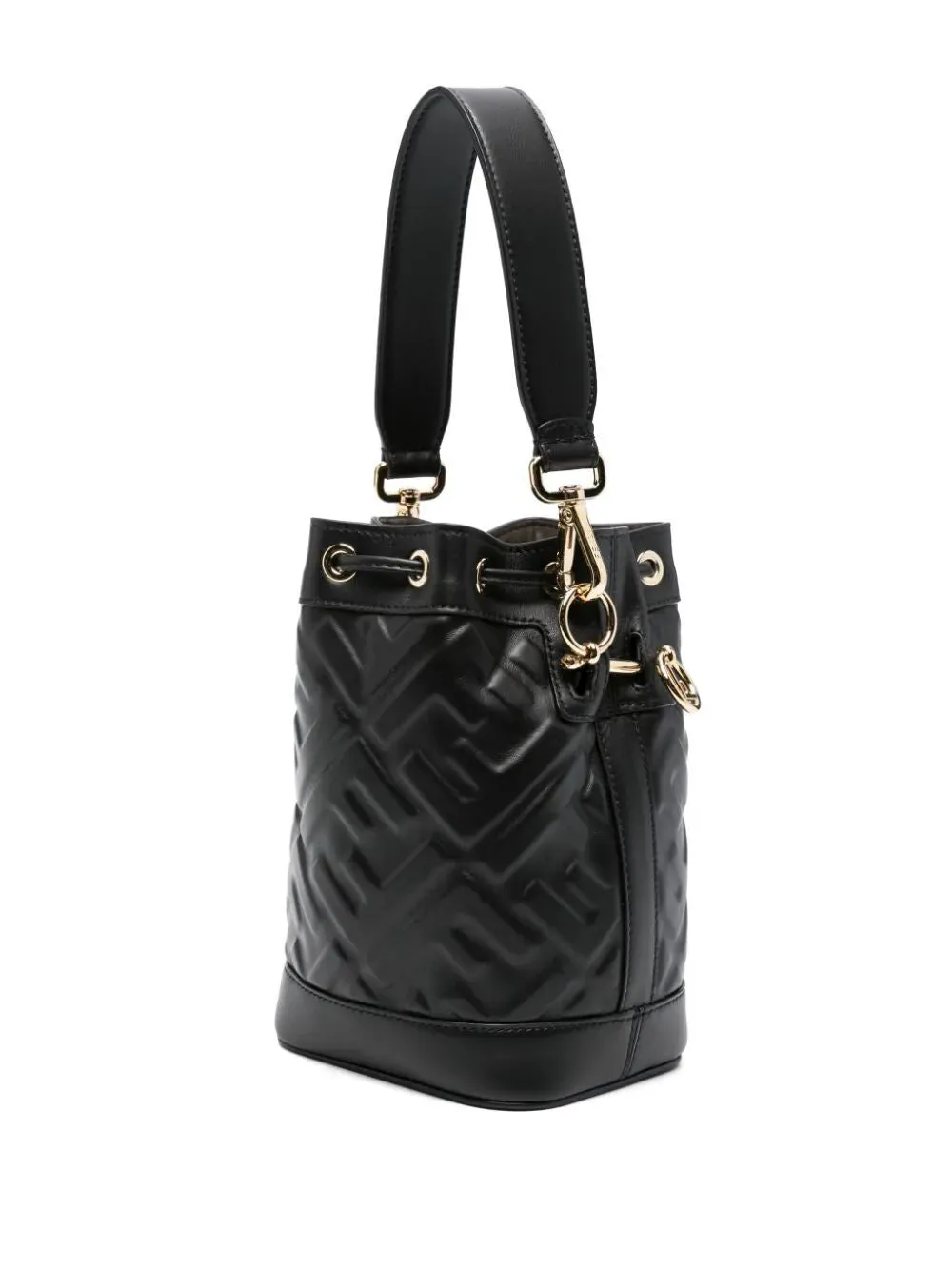 FENDI Embroidered Mini Bucket Handbag