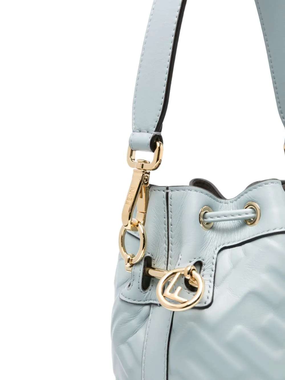 FENDI Embroidered Mini Bucket Handbag
