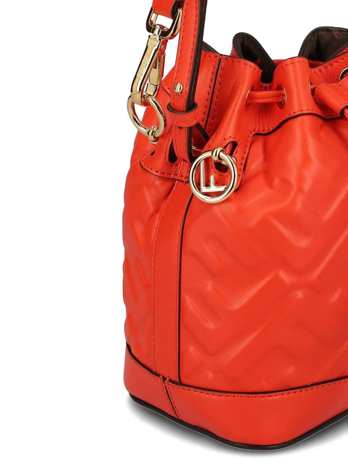 FENDI Embroidered Mini Bucket Handbag