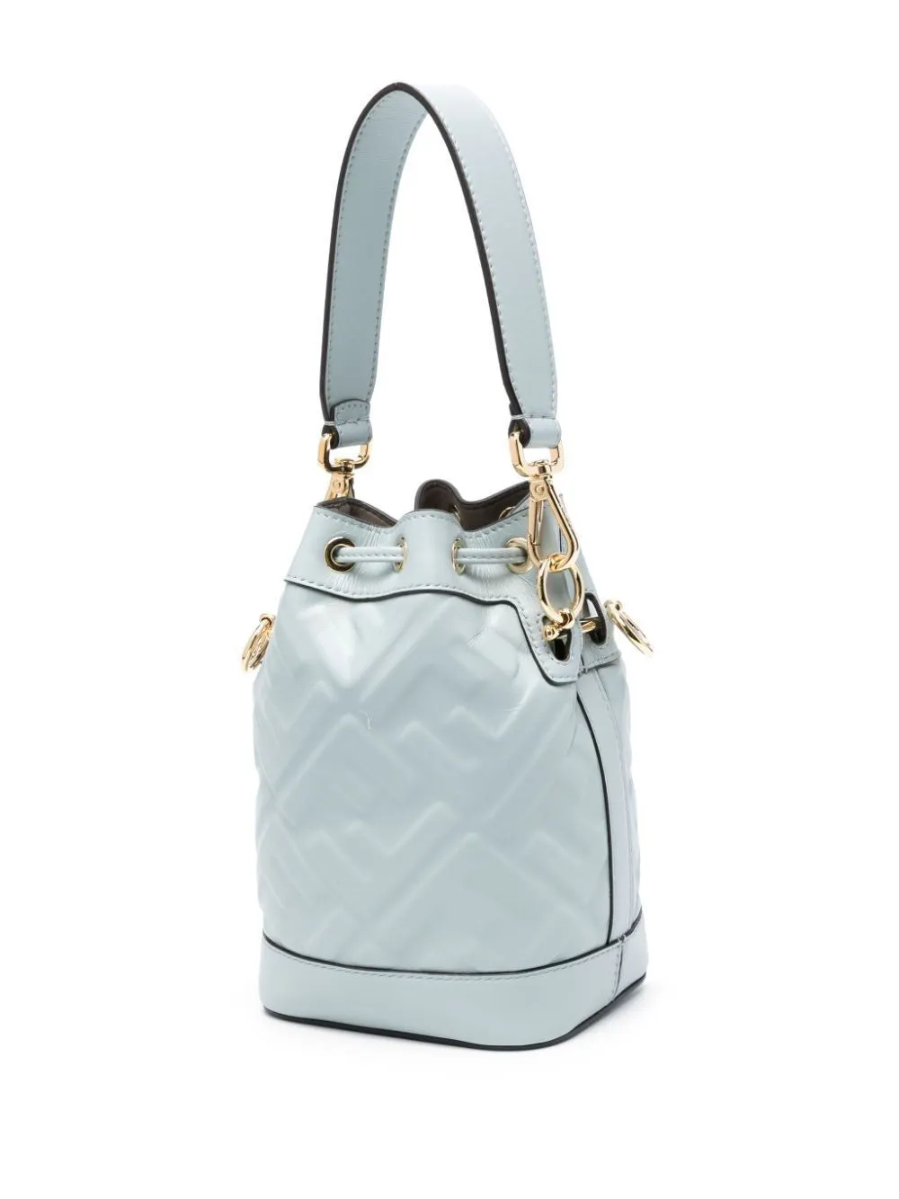 FENDI Embroidered Mini Bucket Handbag