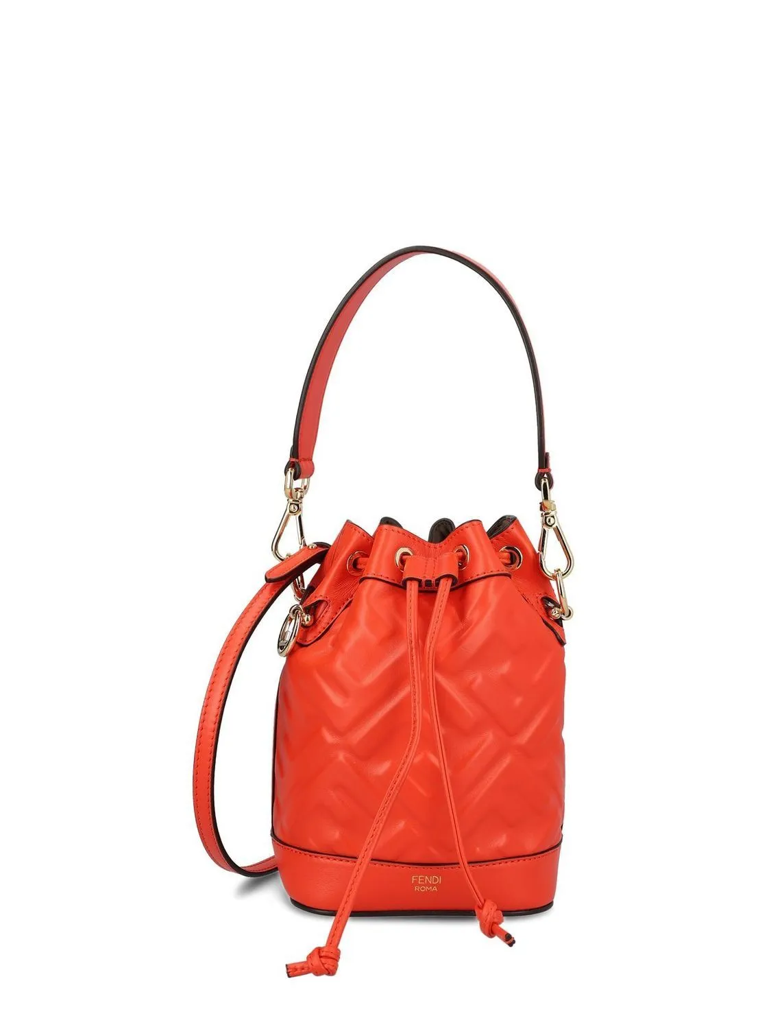 FENDI Embroidered Mini Bucket Handbag