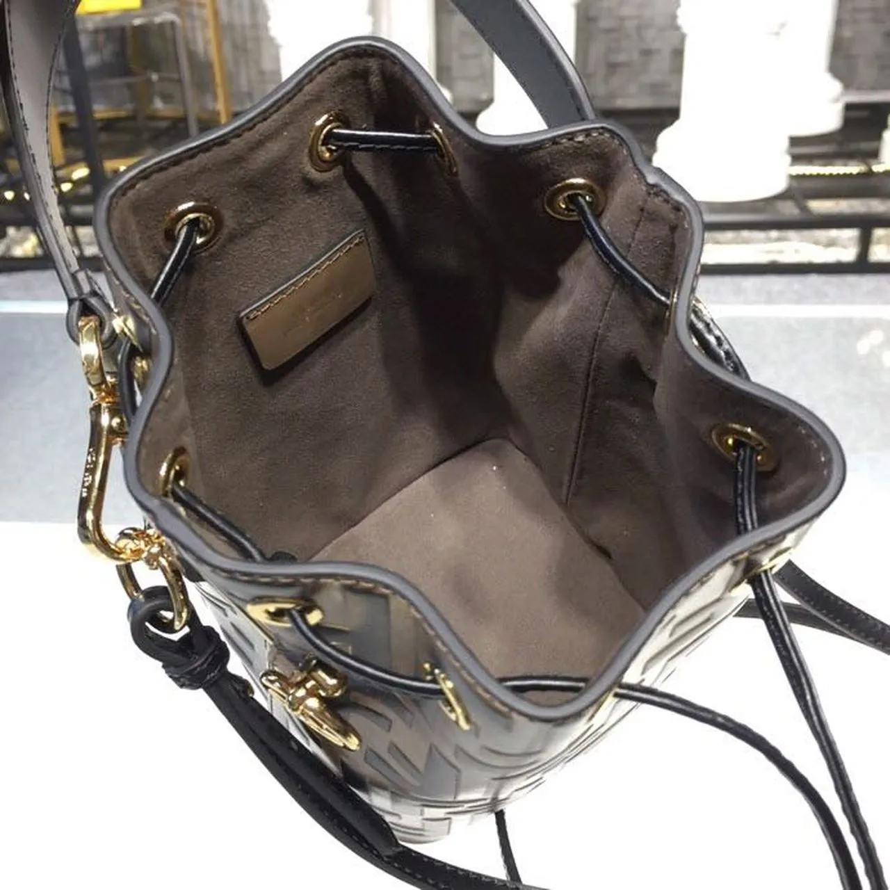 FI Mon Tresor Brown/Black For Women, Women&#8217;s Handbags, Shoulder And Crossbody Bags 7in/18cm FF 8BS010A659F13VK