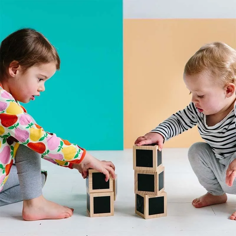 Fun with Chalk! Wooden Cubes