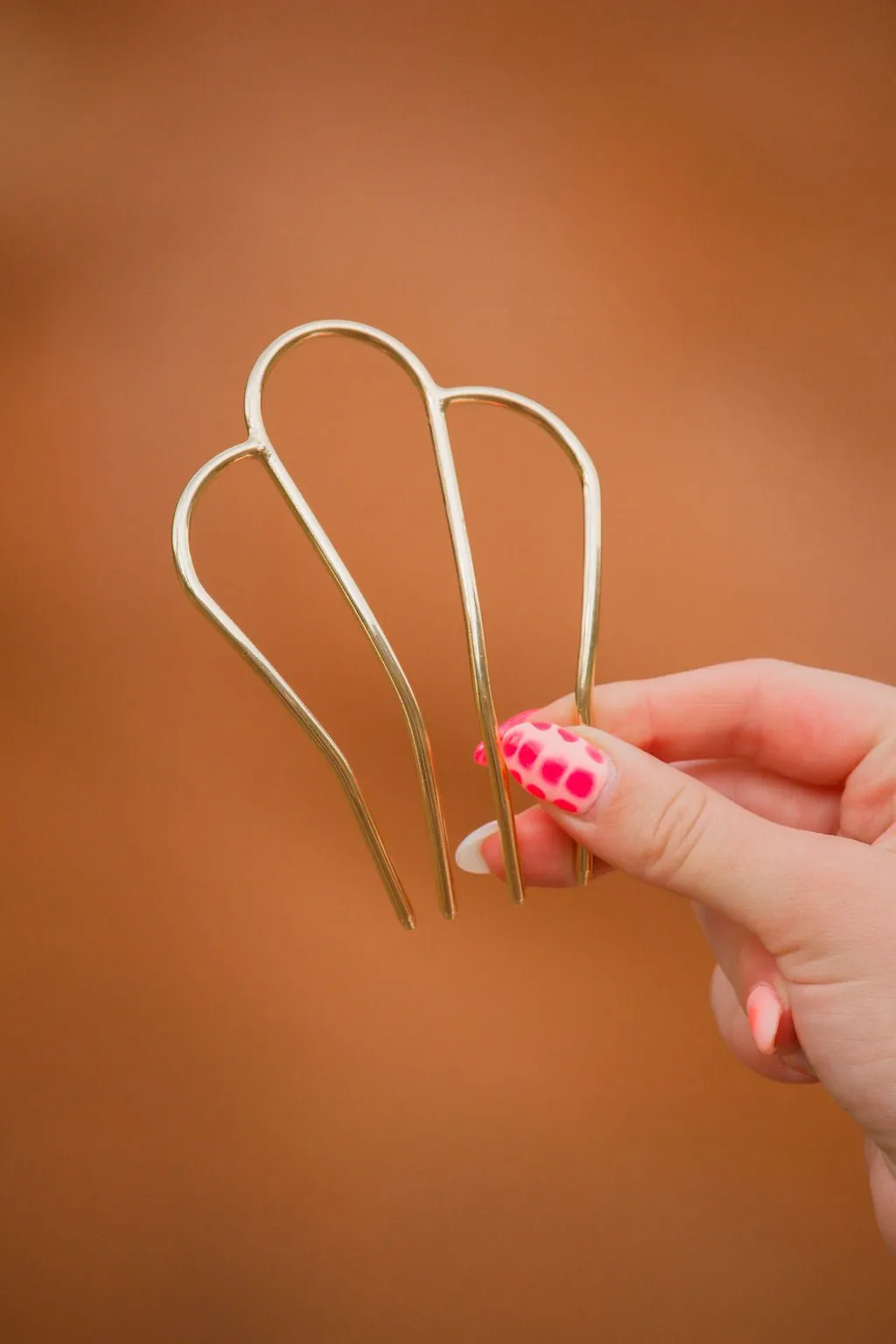 Golden Scalloped Hair Fork