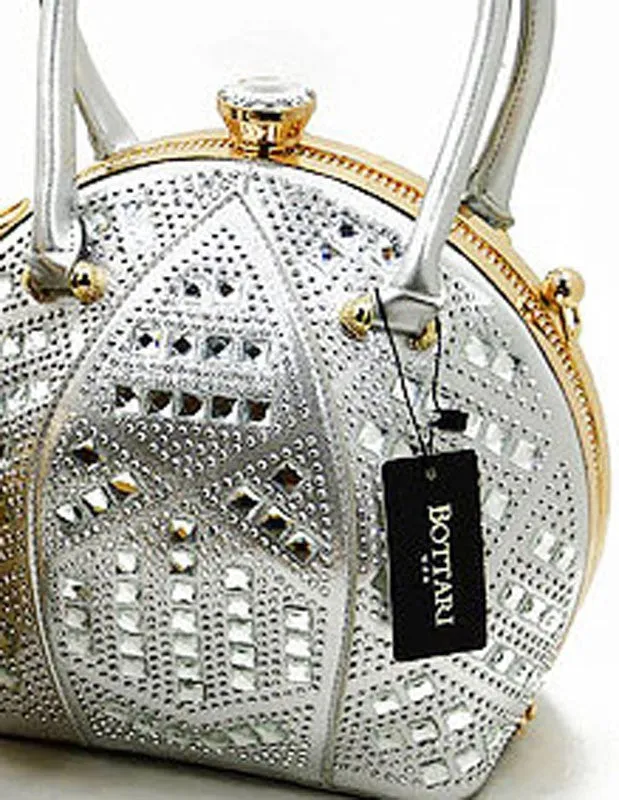 Half Ball Rhinestone Purse Black PMHY1500