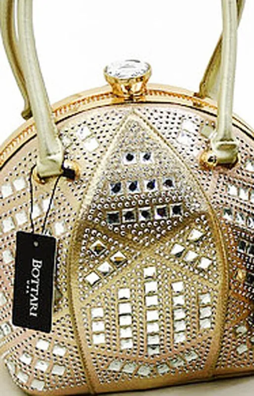 Half Ball Rhinestone Purse Black PMHY1500