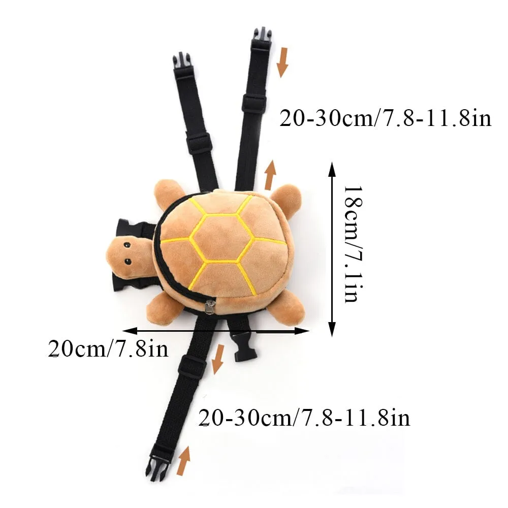 High Capacity Portable Harness Plush Turtle Backpacks