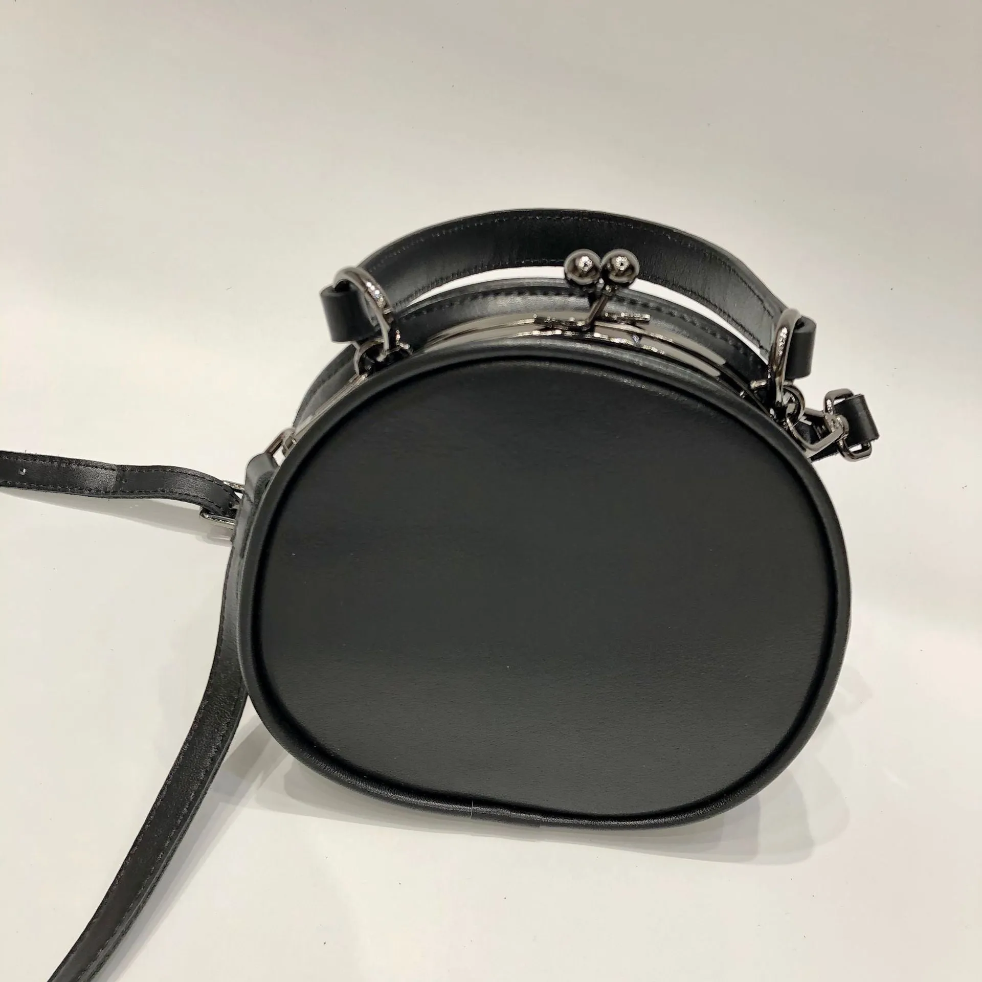 Ladies Chic Circles Elegant Round Leather Shoulder Bag Perfect for Women