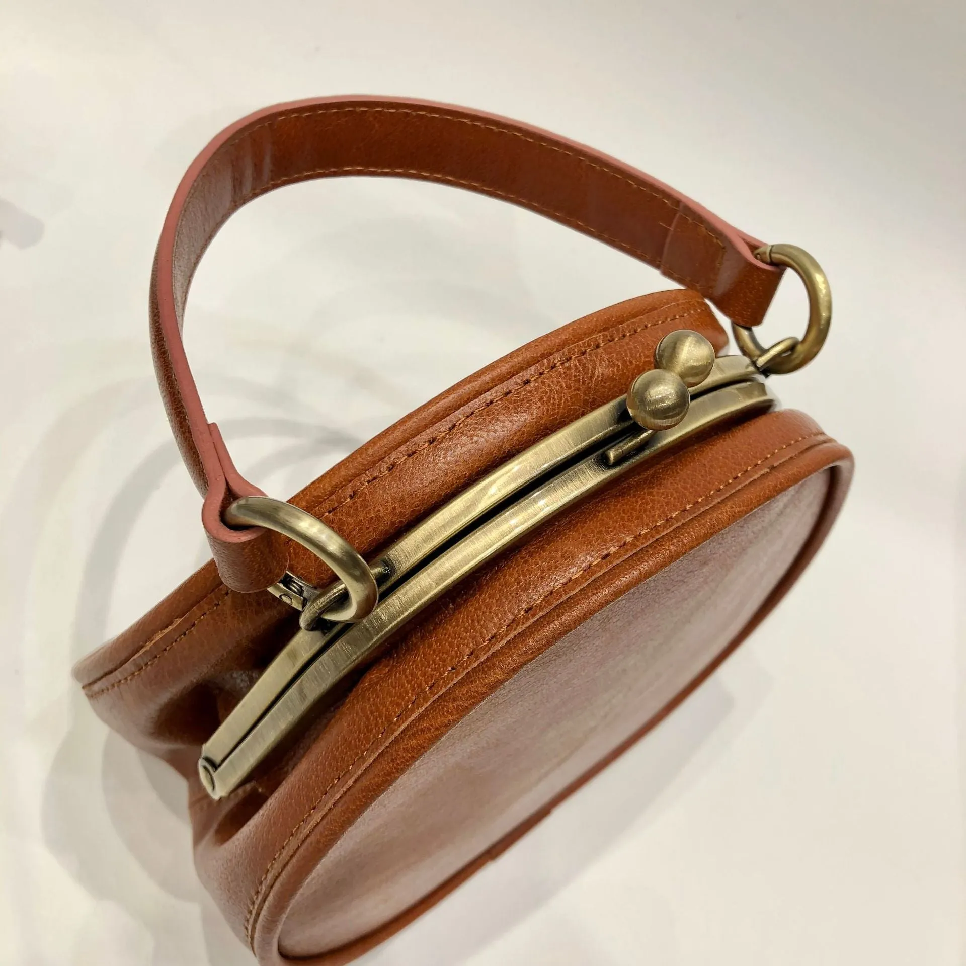 Ladies Chic Circles Elegant Round Leather Shoulder Bag Perfect for Women