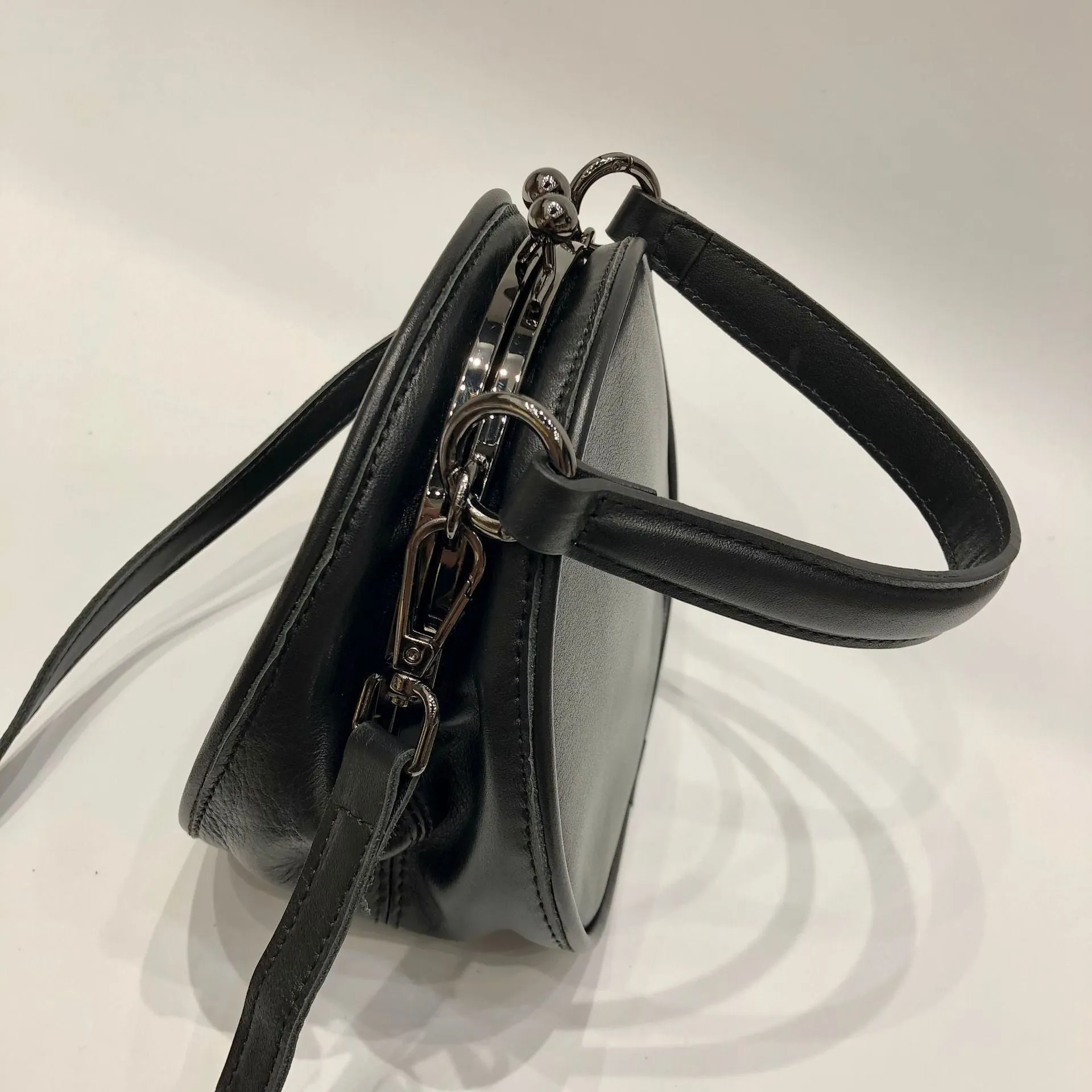 Ladies Chic Circles Elegant Round Leather Shoulder Bag Perfect for Women