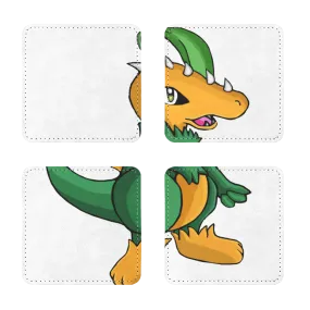 Leafasaur Sublimation Coasters Pack of Four