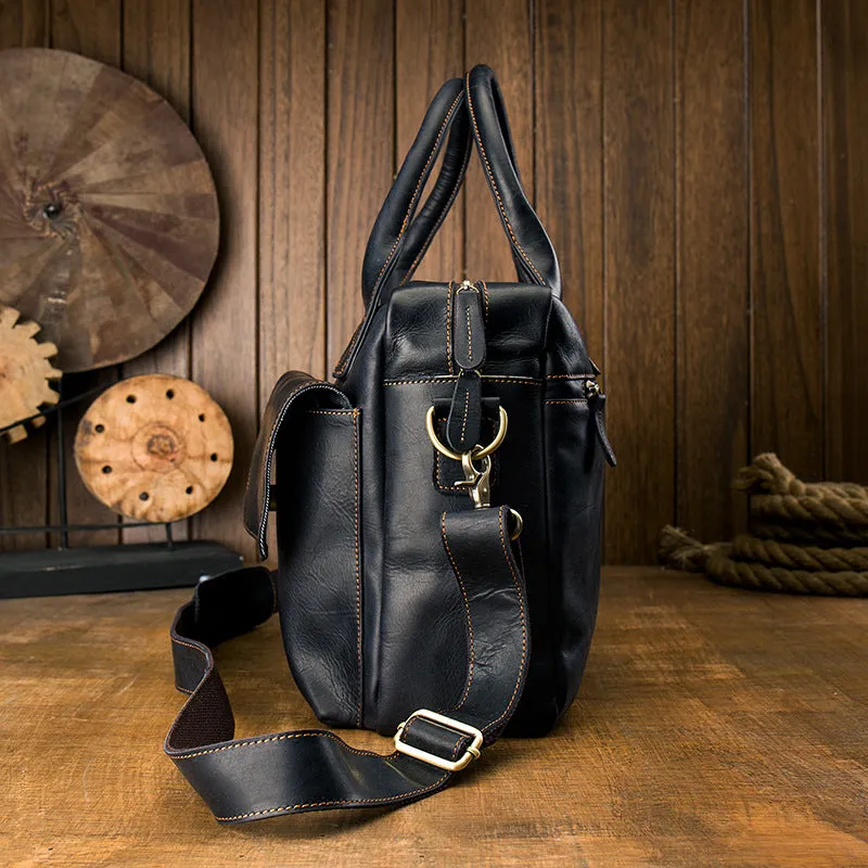Leather Briefcase,Brown Leather Briefcase, Laptop Bag, Leather bag, Gift for Him, Shoulder Bag, Men Briefcase
