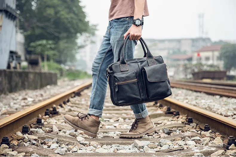Leather Briefcase,Brown Leather Briefcase, Laptop Bag, Leather bag, Gift for Him, Shoulder Bag, Men Briefcase