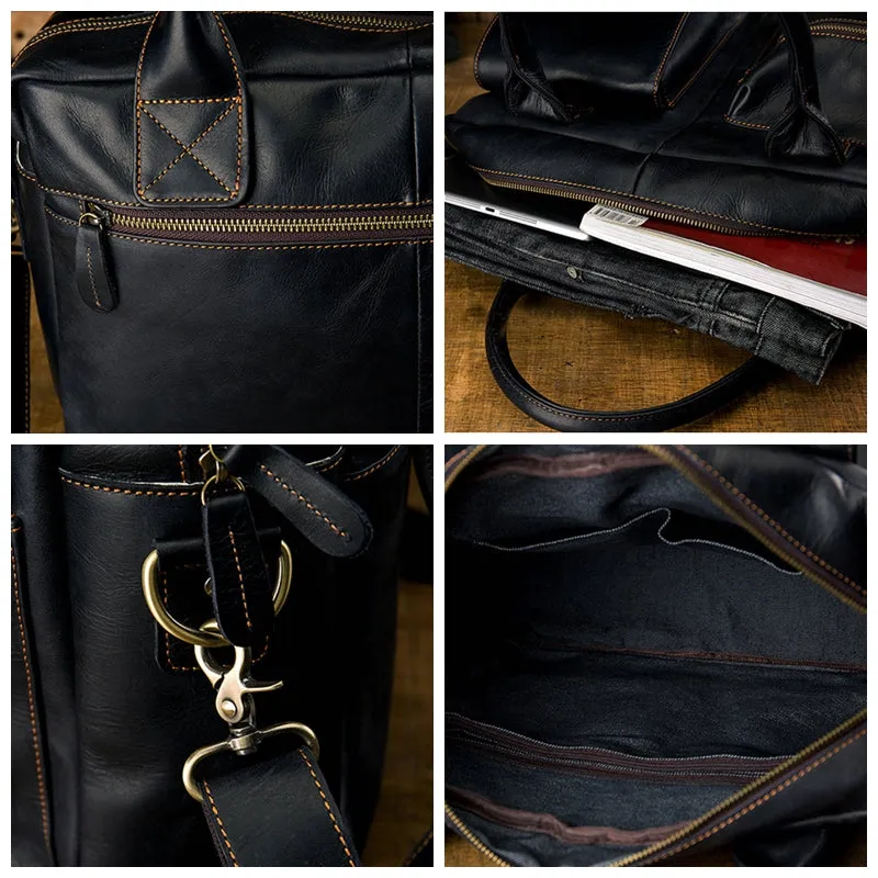 Leather Briefcase,Brown Leather Briefcase, Laptop Bag, Leather bag, Gift for Him, Shoulder Bag, Men Briefcase