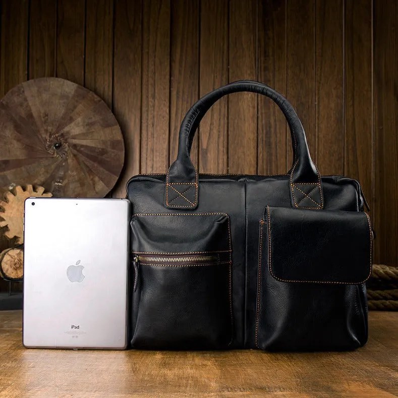 Leather Briefcase,Brown Leather Briefcase, Laptop Bag, Leather bag, Gift for Him, Shoulder Bag, Men Briefcase