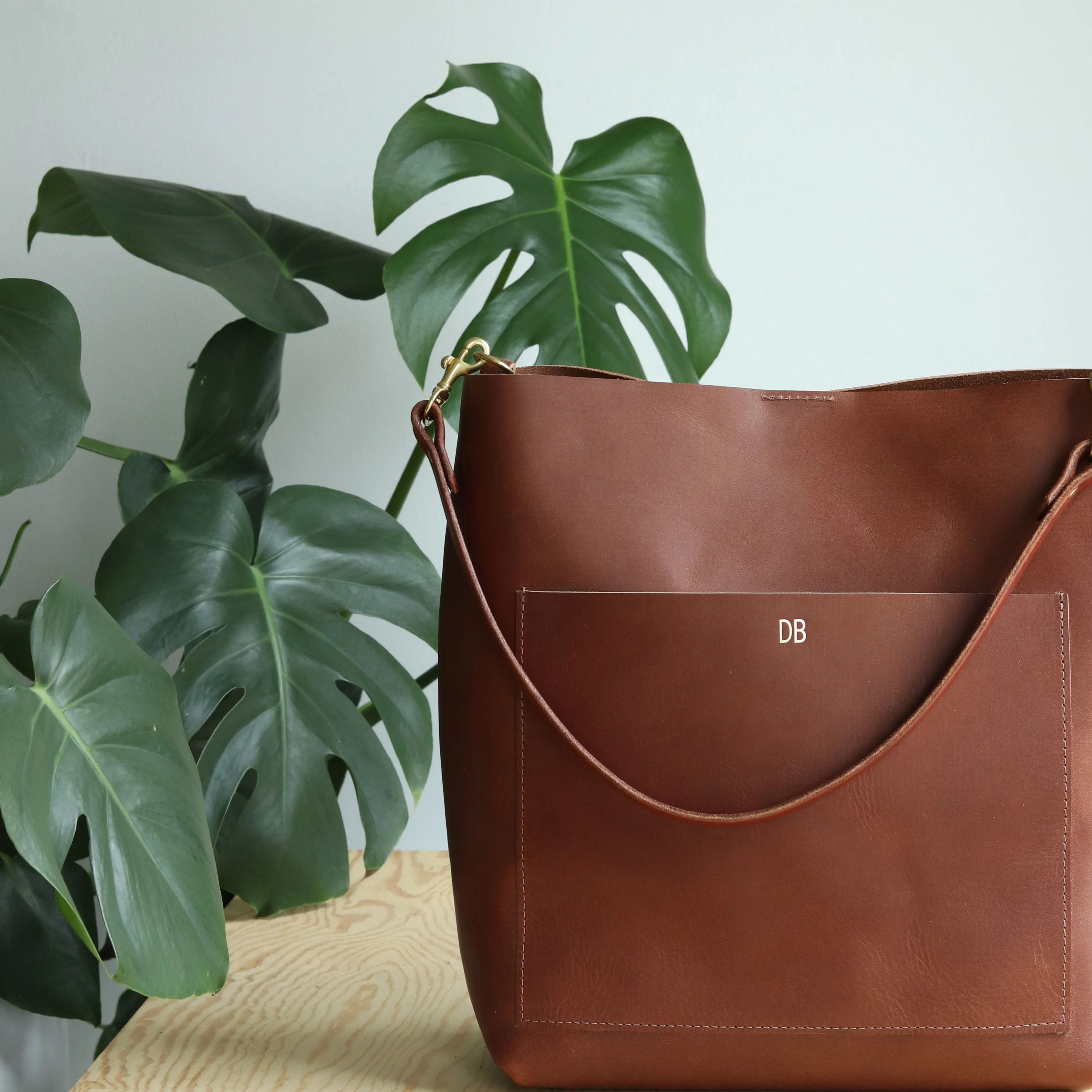 Leather Day Bag - Tan (Structured)