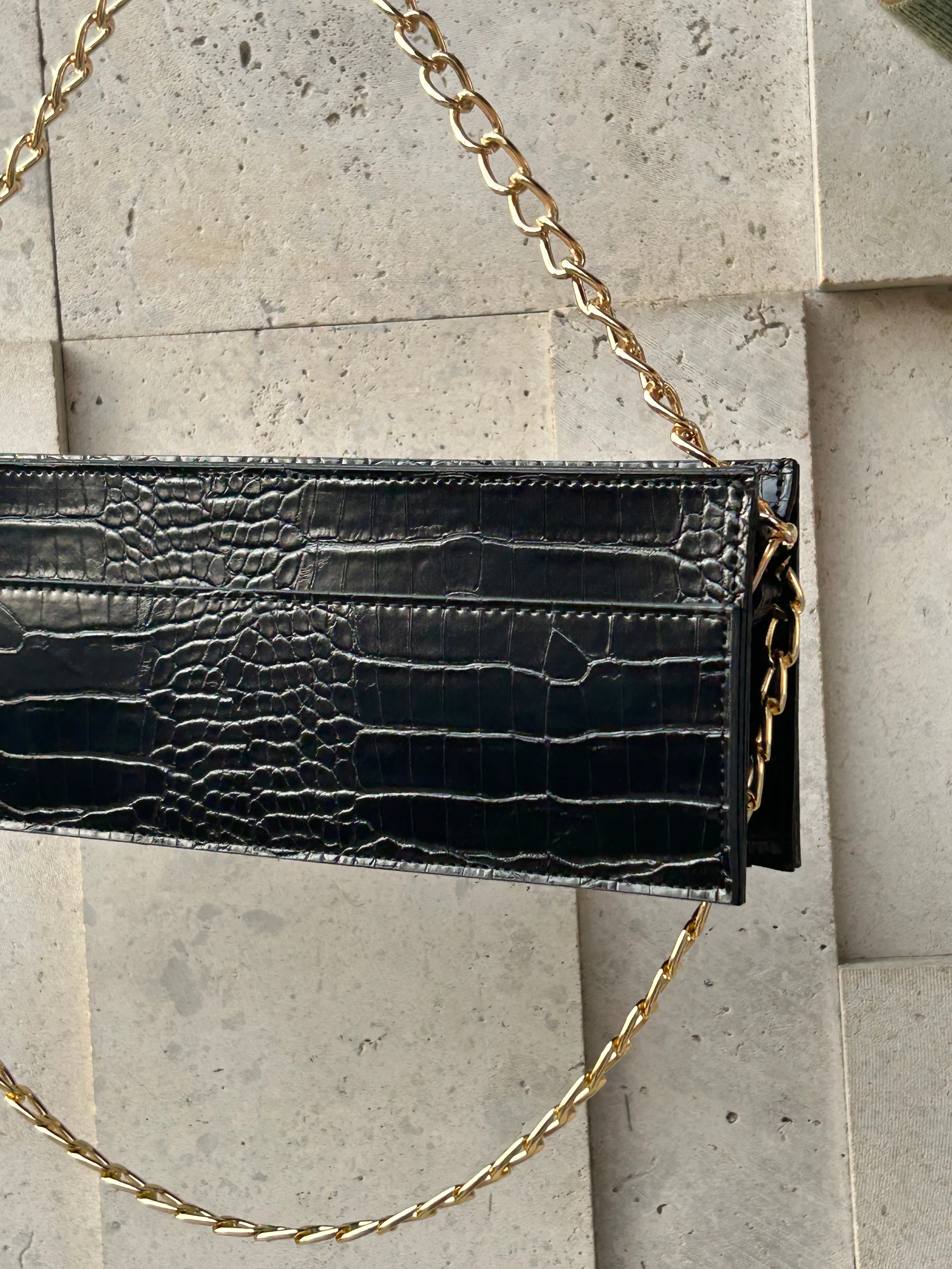 Long leather bag