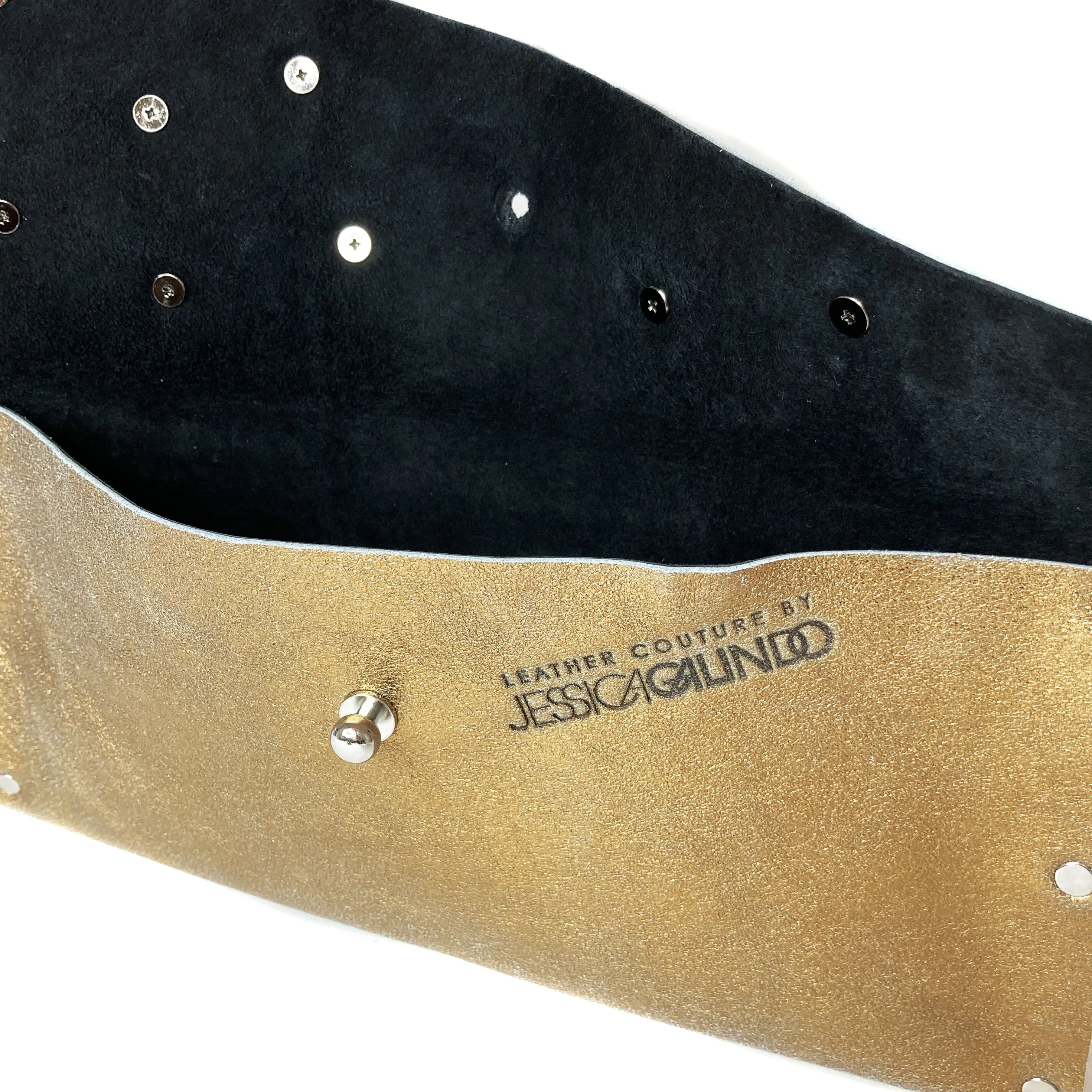 Metallic Bronze Studded Evening Clutch