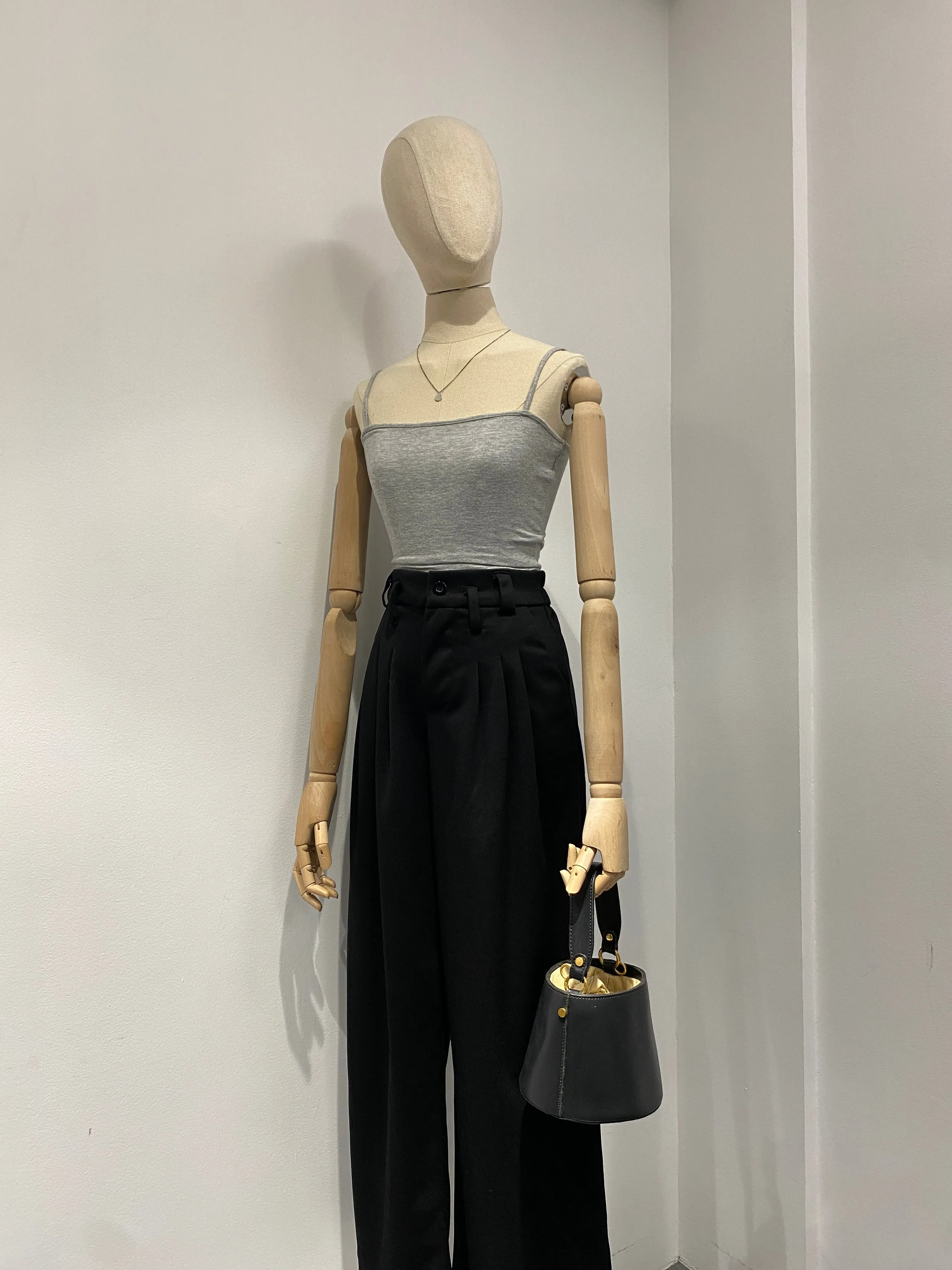 Mini Leather Bucket Bag