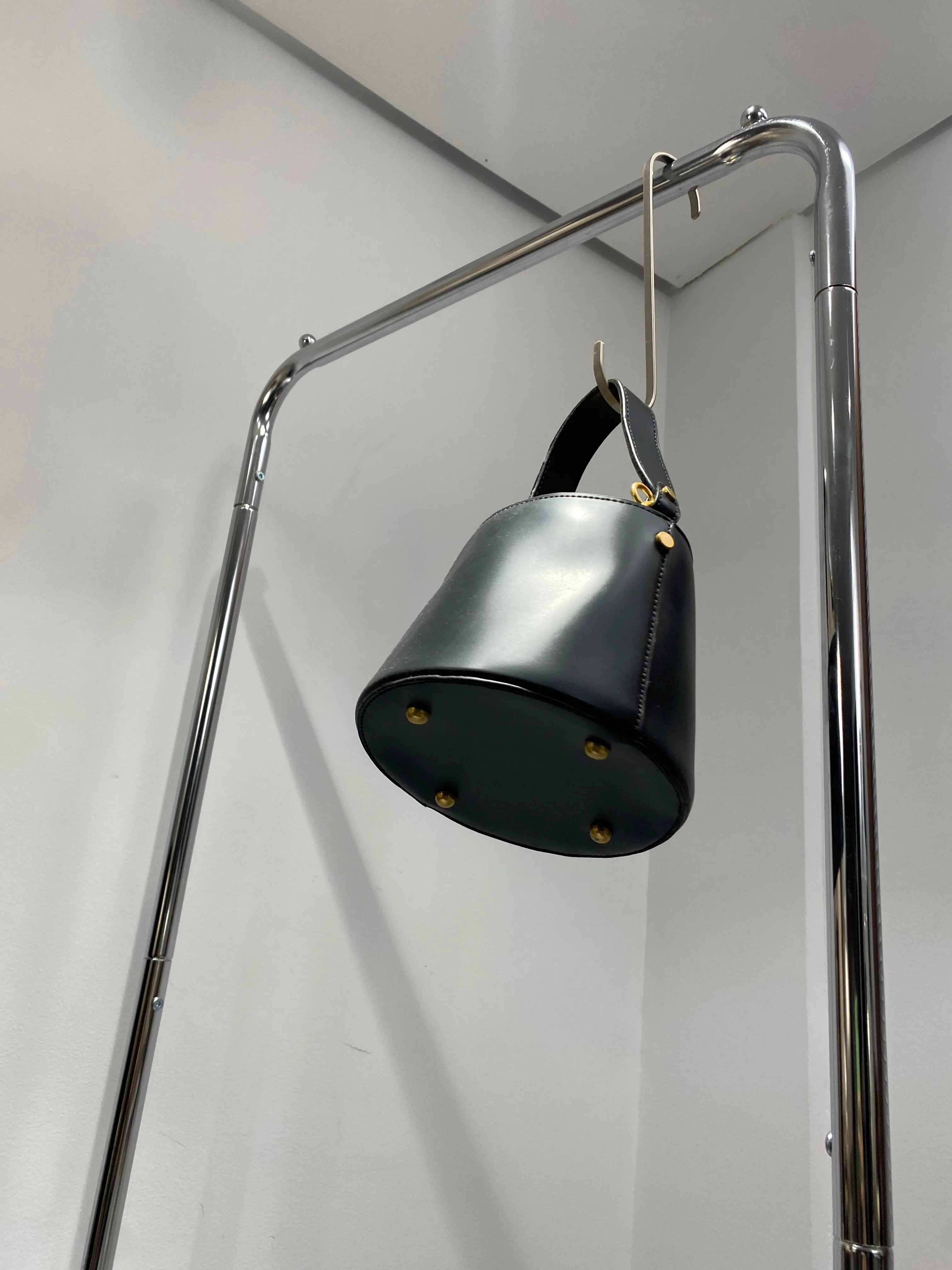 Mini Leather Bucket Bag