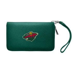 Minnesota Wild Zip Organizer Wallet Pebble