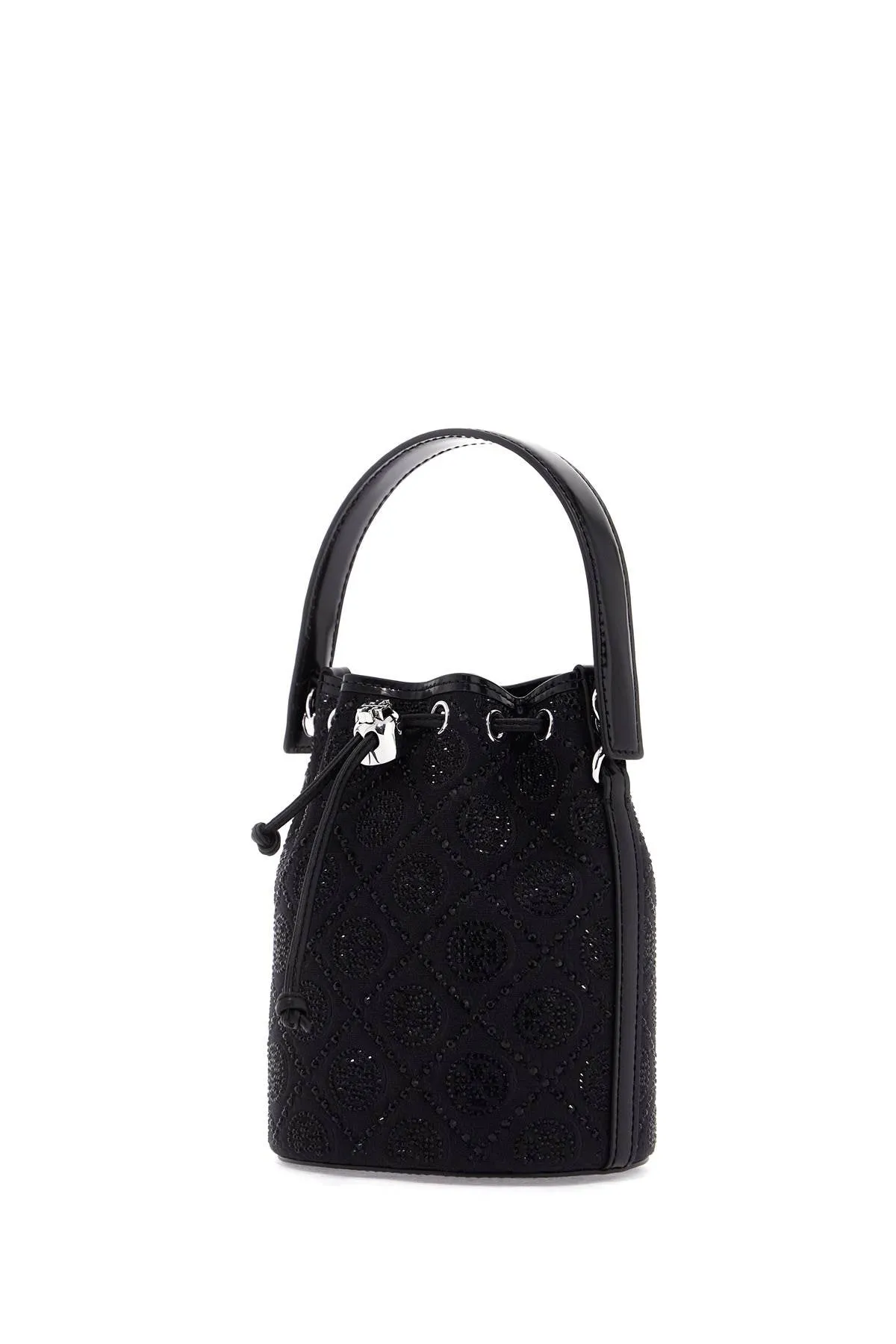 MONOGRAM T BUCKET BAG WITH RHINEST