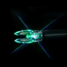 Nockturnal FIT Universal Size Strobing Blue & Green Lighted Nock
